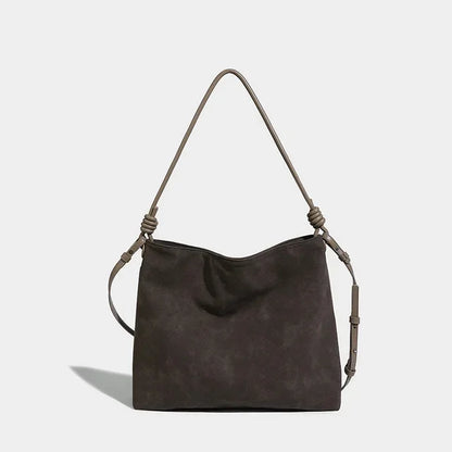 Women's Crossbody Large capacity Retro Velvet Fabric 2024 New Autumn And Winter Single Shoulder Commuting Tote Bag For Women