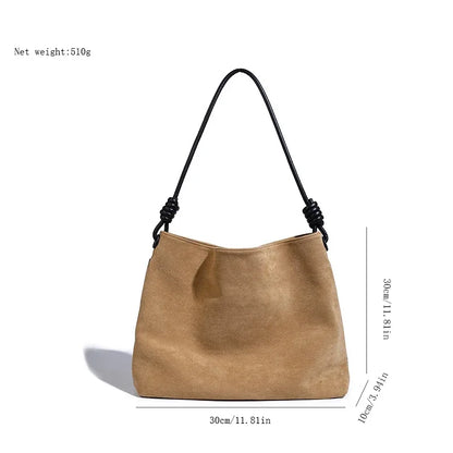 Women's Crossbody Large capacity Retro Velvet Fabric 2024 New Autumn And Winter Single Shoulder Commuting Tote Bag For Women