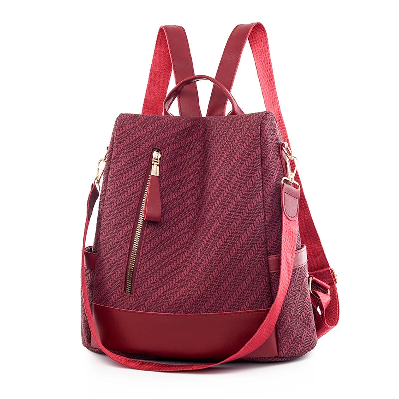 Women's Design Travel Mochilas Splashproof PU Backpack Multifunctional Large Capacity Knapsack Six Color Optional Bags Sac A Dos