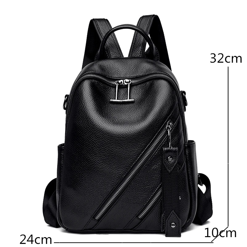 Women's Designer Backpack Casual Back Pack for Women High Quality Genuine Leather Backpacks Female School Bags for Teenage Girls