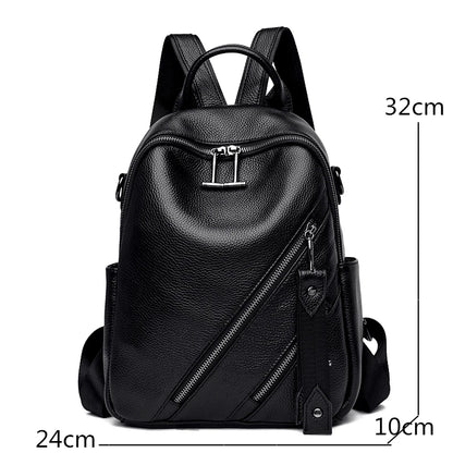 Women's Designer Backpack Casual Back Pack for Women High Quality Genuine Leather Backpacks Female School Bags for Teenage Girls