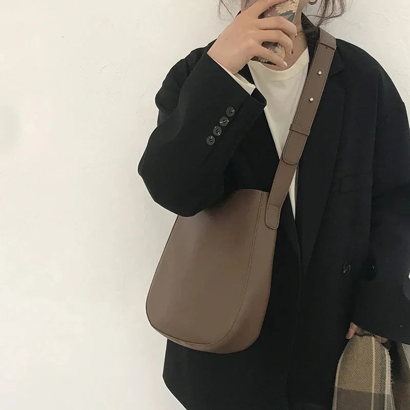 Women's Designer Brand High Quality PU Leather Shoulder Korean Preppy Style Crossbody Small Bag Sets Whole Sale