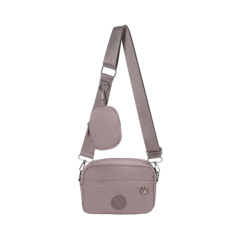 Women's Designer Fashion Versatile Crossbody Bags Waterproof Oxford Solid Color Female Leisure Shoulder Bags Small Square Bags