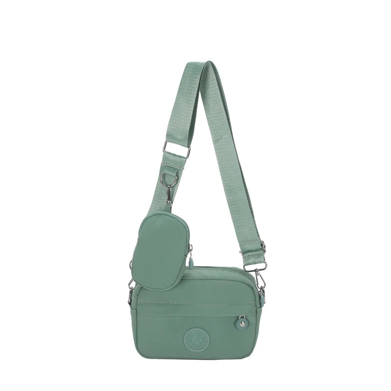 Women's Designer Fashion Versatile Crossbody Bags Waterproof Oxford Solid Color Female Leisure Shoulder Bags Small Square Bags