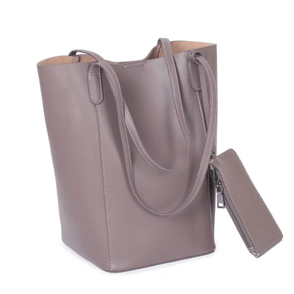 Women's Designer Large Capacity Handbags Fashion Soft Shopping Tote Versatile Solid Casual Commuter All-match Shoulder Bags