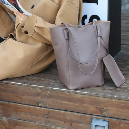 Women's Designer Large Capacity Handbags Fashion Soft Shopping Tote Versatile Solid Casual Commuter All-match Shoulder Bags