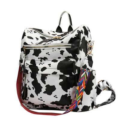 Women's Fashion Backpack Purse Multipurpose Design Convertible Satchel Handbags Shoulder Bag Animal Prints PU Leather Travel Bag