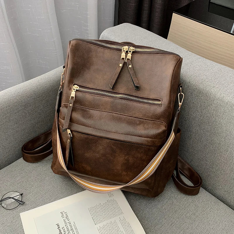 Women's Fashion Backpack Purse Multipurpose Design Convertible Satchel Handbags Shoulder Bag Animal Prints PU Leather Travel Bag