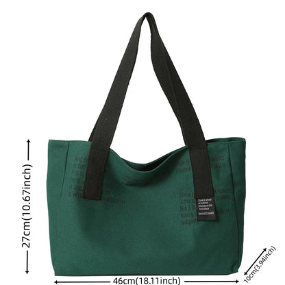 Women's Fashion Canvas Shoulder Bags Designer High Quality Female Leisure Handbags Large-capacity Ladies Light Shopping Bags
