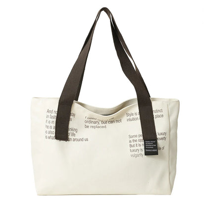 Women's Fashion Canvas Shoulder Bags Designer High Quality Female Leisure Handbags Large-capacity Ladies Light Shopping Bags