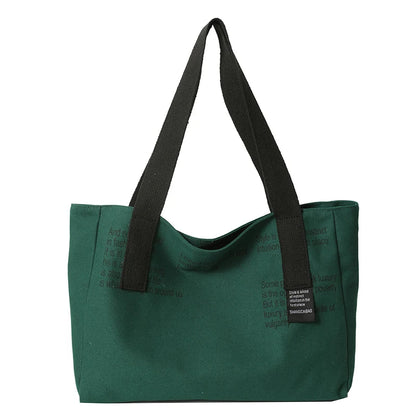 Women's Fashion Canvas Shoulder Bags Designer High Quality Female Leisure Handbags Large-capacity Ladies Light Shopping Bags
