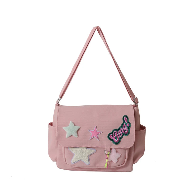 Women's Fashion Canvas Shoulder Bags Designer Large-capacity Ladies Leisure Light Crossbody Bags Female Trend Shopping Bags