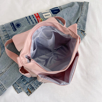 Women's Fashion Canvas Shoulder Bags Designer Large-capacity Ladies Leisure Light Crossbody Bags Female Trend Shopping Bags