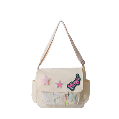 Women's Fashion Canvas Shoulder Bags Designer Large-capacity Ladies Leisure Light Crossbody Bags Female Trend Shopping Bags