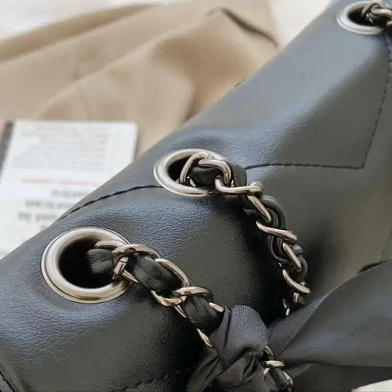 Women's Fashion Chain Commuter Female Korean Trend Solid Color Shoulder Messenger Ladies Casual Large Capacity Tote Bag