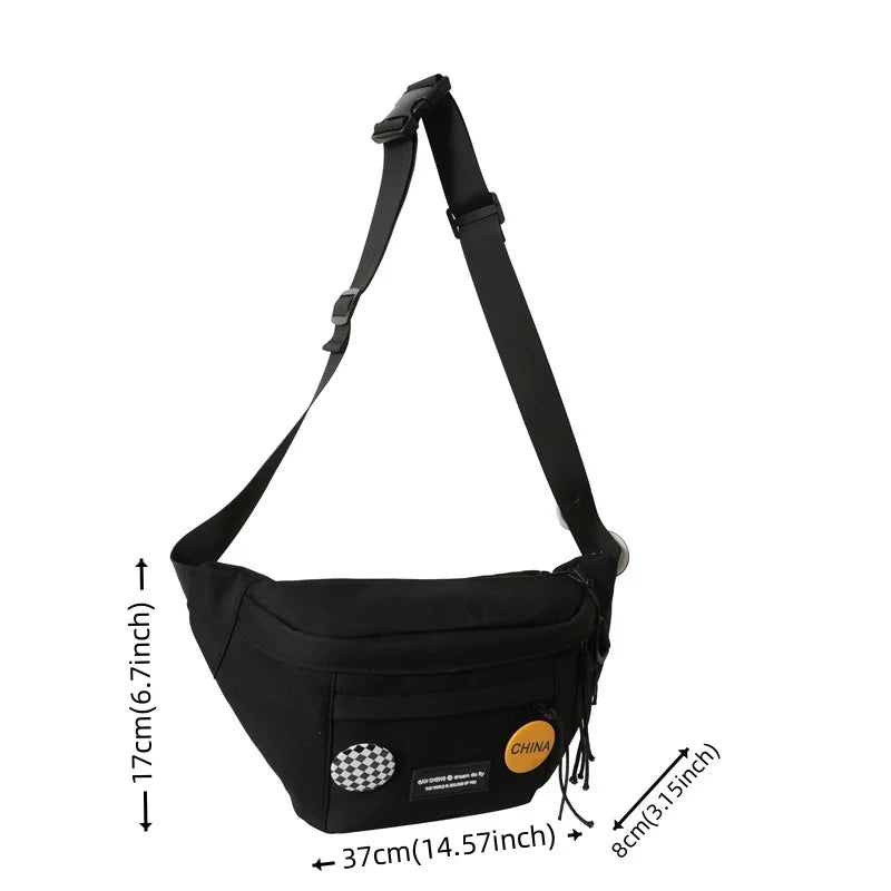 Women's Fashion Chest Packs Designer Waterproof Nylon Female Trend Crossbody Bags Ladies Leisure Shoulder Bags Light Waist Packs