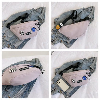 Women's Fashion Chest Packs Designer Waterproof Nylon Female Trend Crossbody Bags Ladies Leisure Shoulder Bags Light Waist Packs