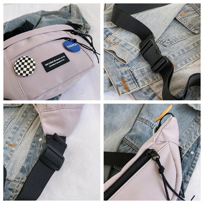 Women's Fashion Chest Packs Designer Waterproof Nylon Female Trend Crossbody Bags Ladies Leisure Shoulder Bags Light Waist Packs