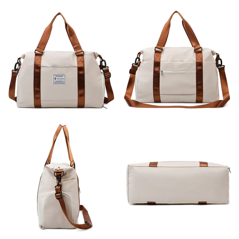 Women's Fashion Fitness Travel Bags Designer Waterproof Oxford Ladies Crossbody Bags Large-capacity Female Leisure Shoulder Bags