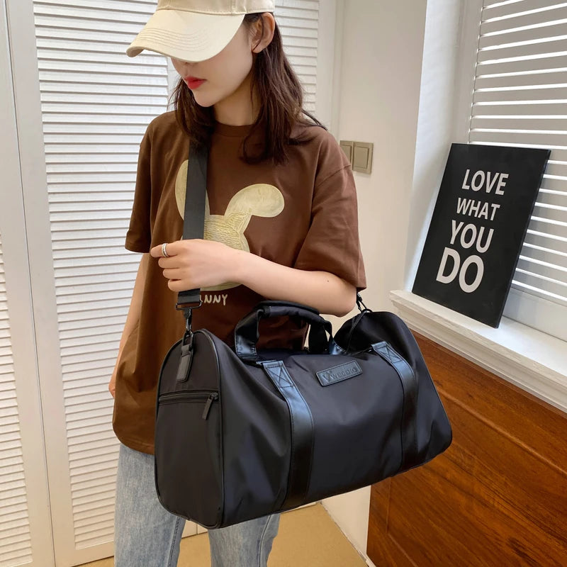 Women's Fashion Fitness Travel Handbag Designer Large-capacity Female Crossbody Bags Waterproof Oxford Lady Leisure Shoulder Bag