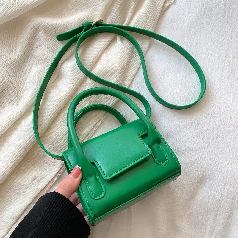 Women's Fashion Handbag Female Korean Sweet Candy Color Shoulder Messenger Ladies All-match Casual Mini Lipstick Square Bag