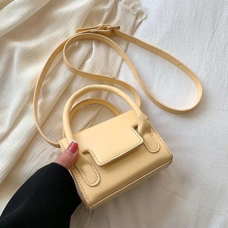 Women's Fashion Handbag Female Korean Sweet Candy Color Shoulder Messenger Ladies All-match Casual Mini Lipstick Square Bag