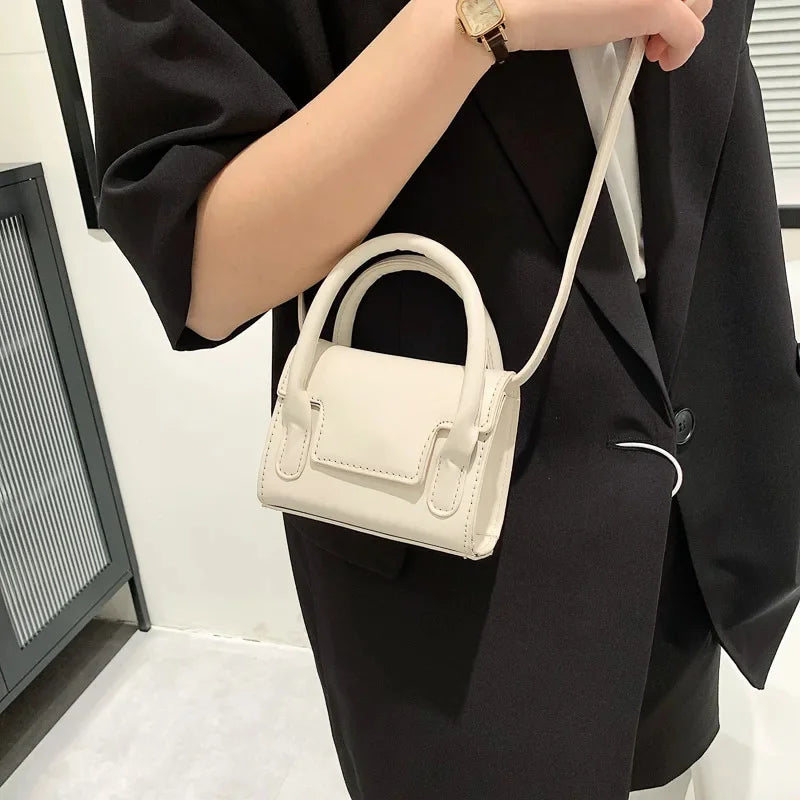 Women's Fashion Handbag Female Korean Sweet Candy Color Shoulder Messenger Ladies All-match Casual Mini Lipstick Square Bag