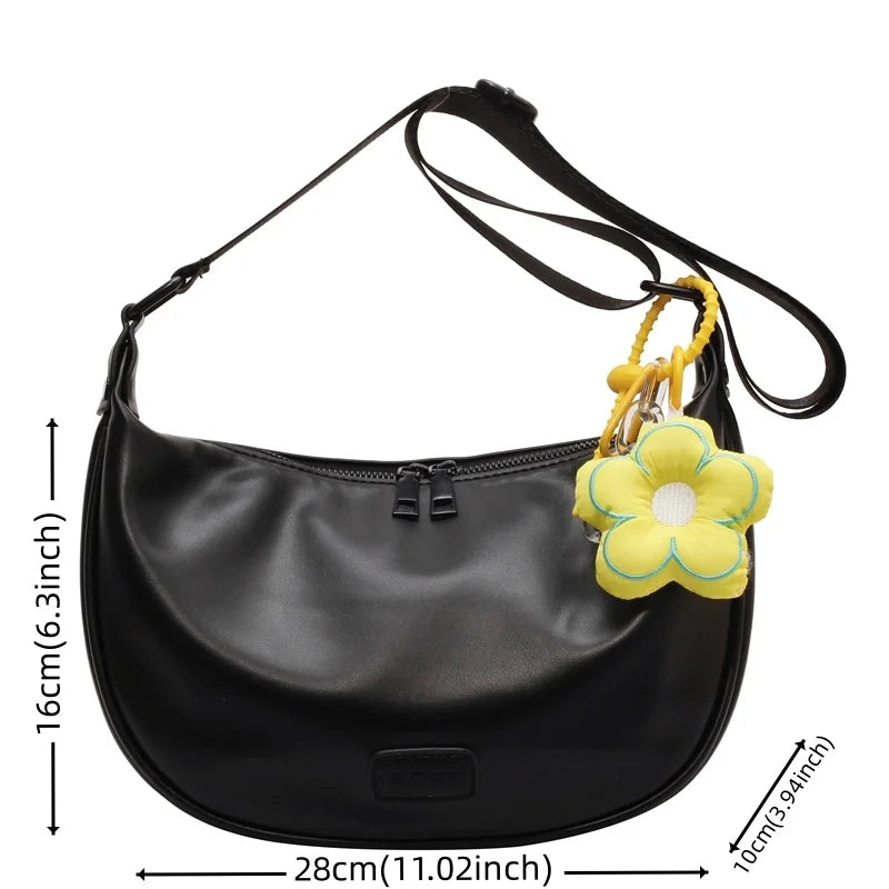 Women's Fashion PU Leather Crossbody Bag Designer High Quality Ladies Leisure Trend Shoulder Bags Female Cosmetic Bag For Makeup