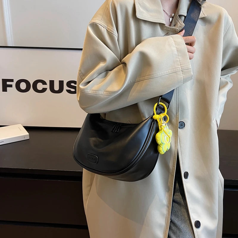 Women's Fashion PU Leather Crossbody Bag Designer High Quality Ladies Leisure Trend Shoulder Bags Female Cosmetic Bag For Makeup