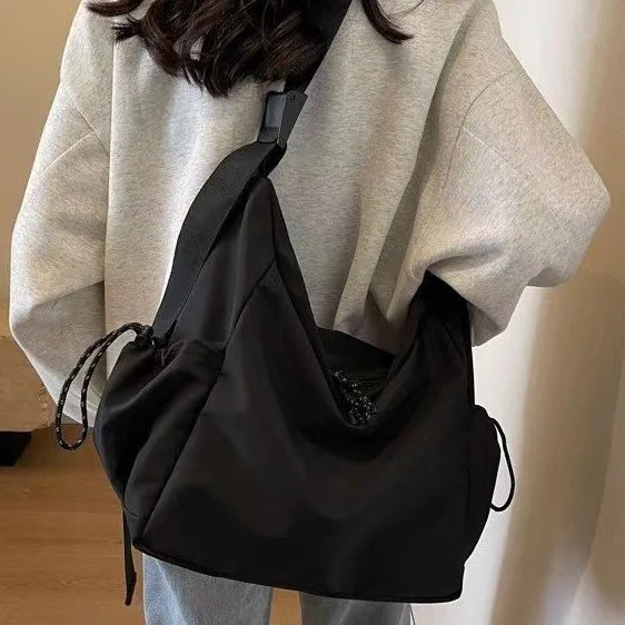 Women's Fashion Shoulder Bag Class Large Capacity Student Tote Bag 2024 New Canvas Commuter Handbag Women Bag