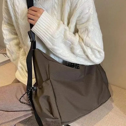 Women's Fashion Shoulder Bag Class Large Capacity Student Tote Bag 2024 New Canvas Commuter Handbag Women Bag