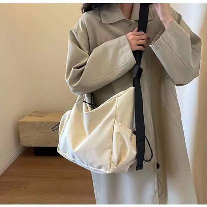 Women's Fashion Shoulder Bag Class Large Capacity Student Tote Bag 2024 New Canvas Commuter Handbag Women Bag