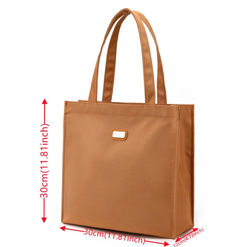 Women's Fashion Shoulder Bag Large Capacity Handbag Tote Bag Solid Casual Waterproof Nylon Cloth Designer Women Trave Purse