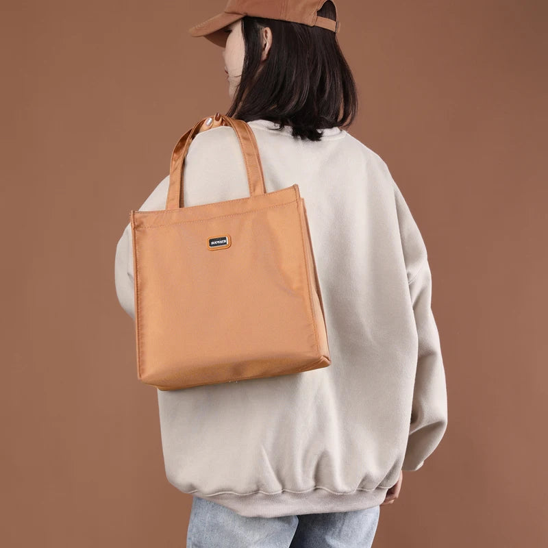 Women's Fashion Shoulder Bag Large Capacity Handbag Tote Bag Solid Casual Waterproof Nylon Cloth Designer Women Trave Purse