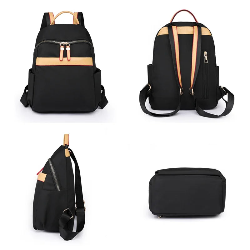 Women's Fashion Trend Backpacks Designer Waterproof Nylon Ladies Leisure Travel Rucksacks Large-capacity Female Light Schoolbags