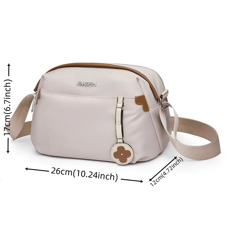 Women's Fashion Trend Crossbody Bag Designer High Quality Waterproof Nylon Ladies Leisure Light Shoulder Bag Female Cosmetic Bag