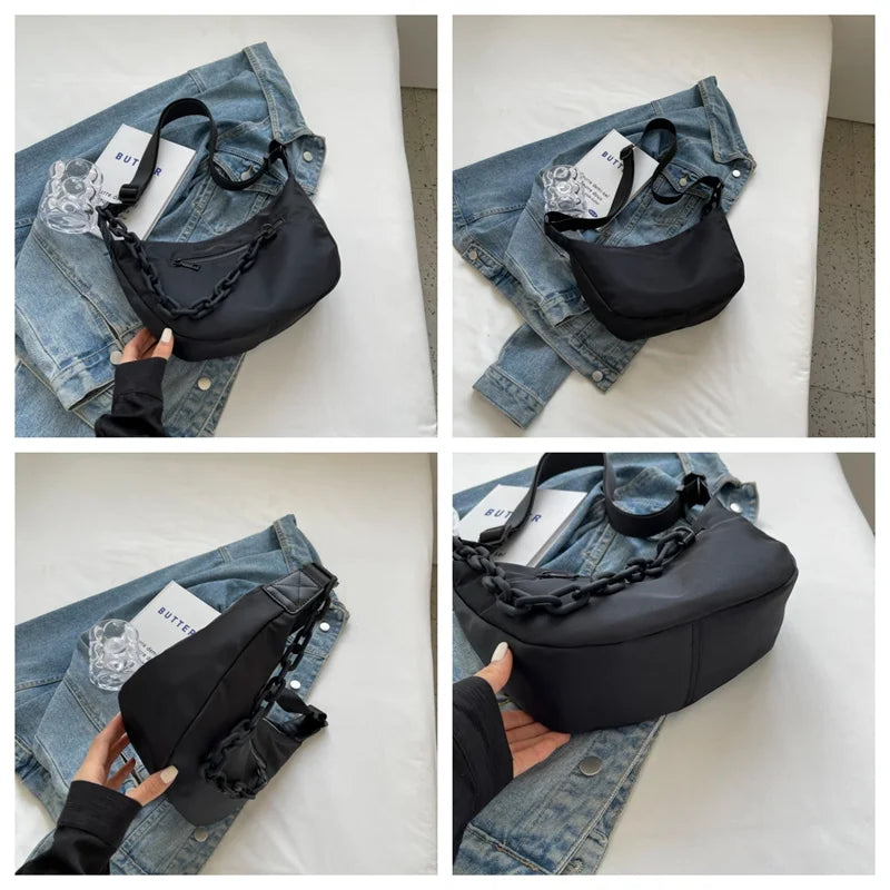 Women's Fashion Trend Crossbody Bags Designer Waterproof Nylon High Quality Ladies Leisure Shoulder Bags Female Light Handbags