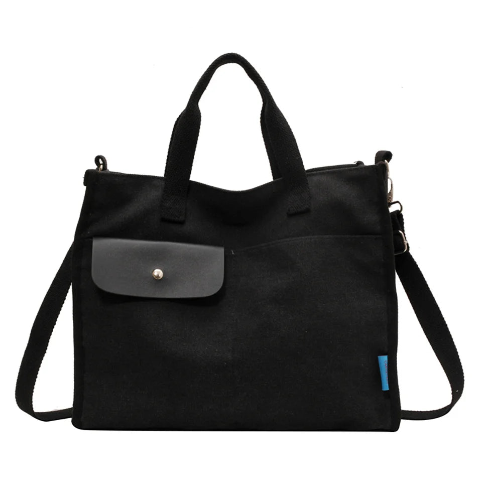 Women's Fashion Versatile Canvas Shoulder Bags Female Handbags Large-capacity Commute Ladies Leisure Crossbody Bags