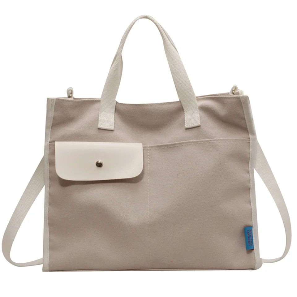 Women's Fashion Versatile Canvas Shoulder Bags Female Handbags Large-capacity Commute Ladies Leisure Crossbody Bags
