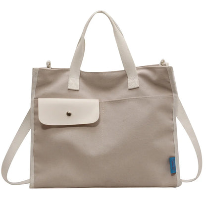 Women's Fashion Versatile Canvas Shoulder Bags Female Handbags Large-capacity Commute Ladies Leisure Crossbody Bags