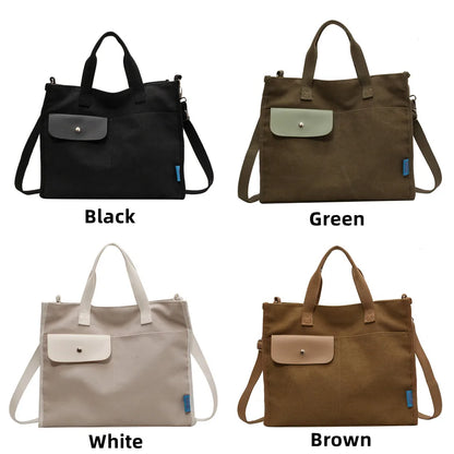 Women's Fashion Versatile Canvas Shoulder Bags Female Handbags Large-capacity Commute Ladies Leisure Crossbody Bags