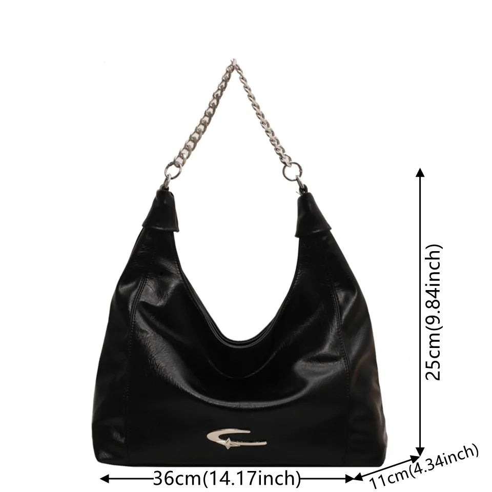 Women's Fashion Versatile PU Shoulder Bags Large-capacity Female Handbags Travel Commute Light Ladies Leisure Crossbody Bags