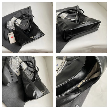 Women's Fashion Versatile PU Shoulder Bags Large-capacity Female Handbags Travel Commute Light Ladies Leisure Crossbody Bags