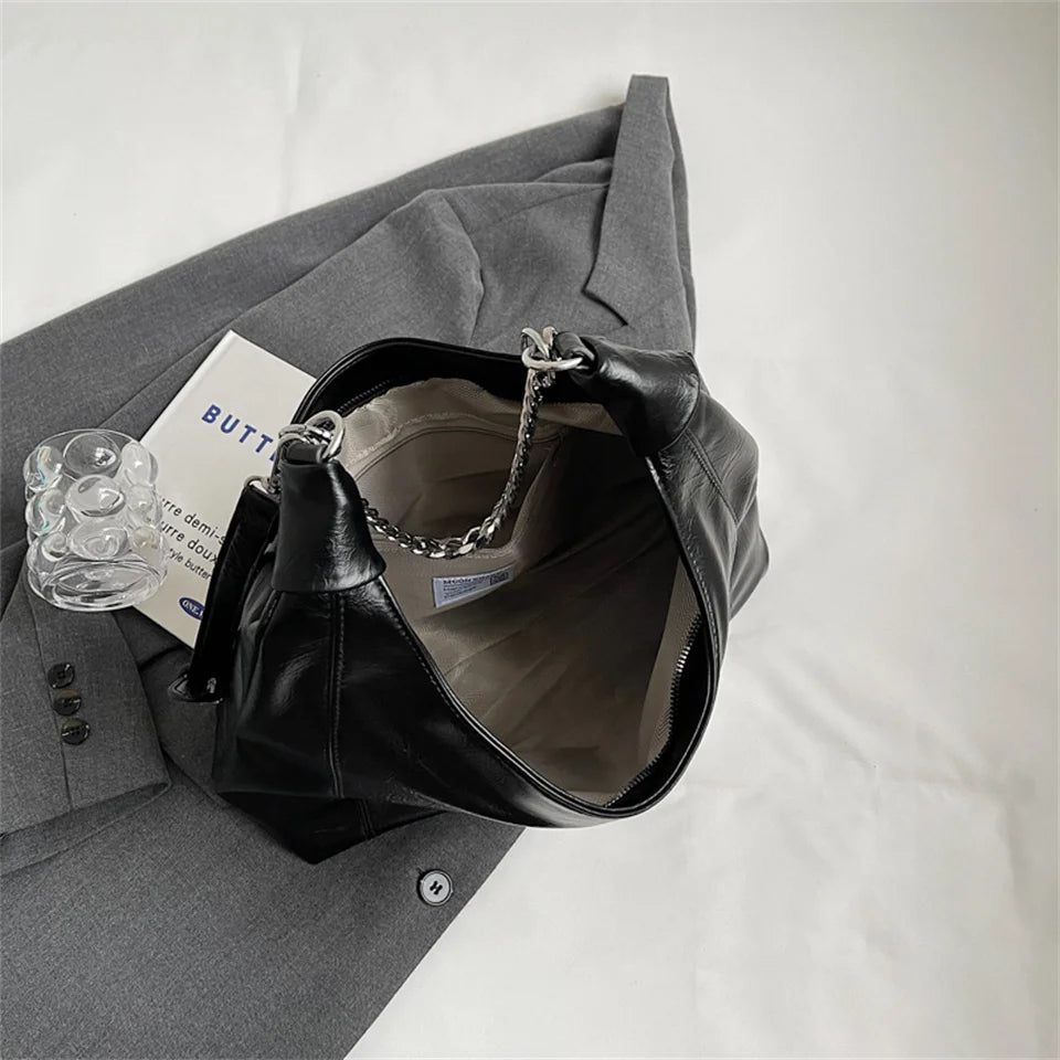 Women's Fashion Versatile PU Shoulder Bags Large-capacity Female Handbags Travel Commute Light Ladies Leisure Crossbody Bags