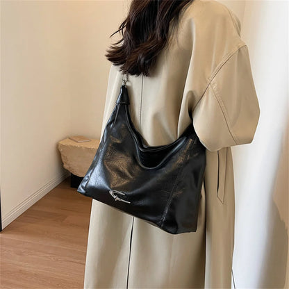 Women's Fashion Versatile PU Shoulder Bags Large-capacity Female Handbags Travel Commute Light Ladies Leisure Crossbody Bags