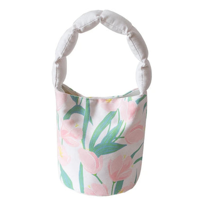 Women's Fashionable Flower Bucket Bag Elegant and Versatile Small Tote Bags Handbag