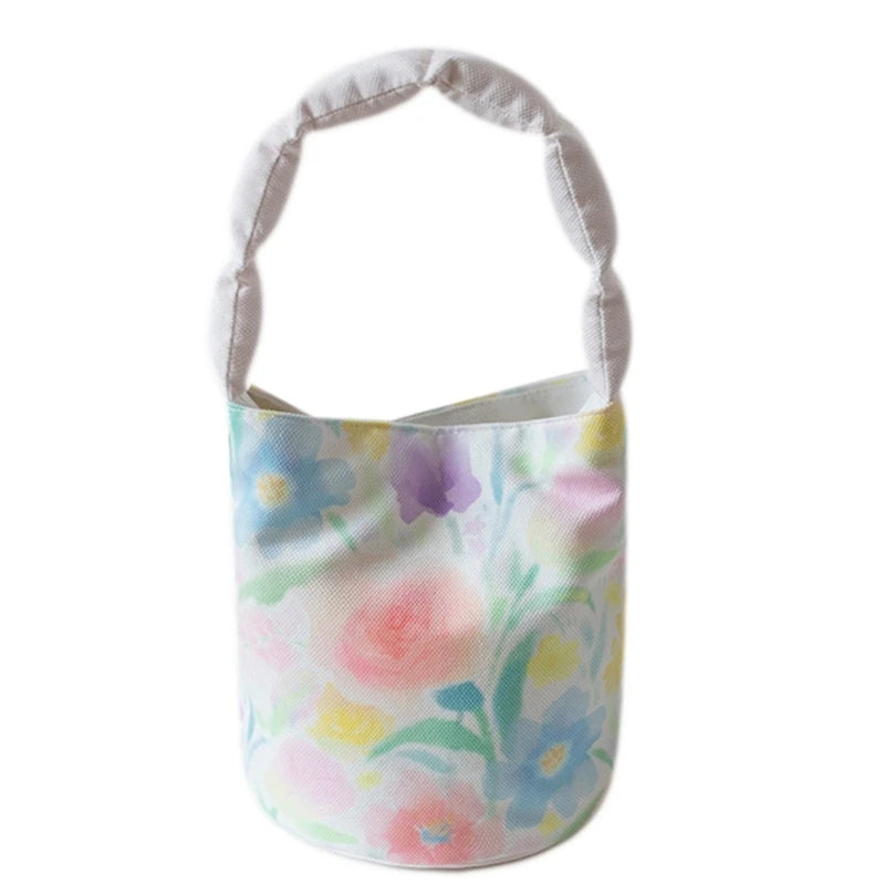 Women's Fashionable Flower Bucket Bag Elegant and Versatile Small Tote Bags Handbag