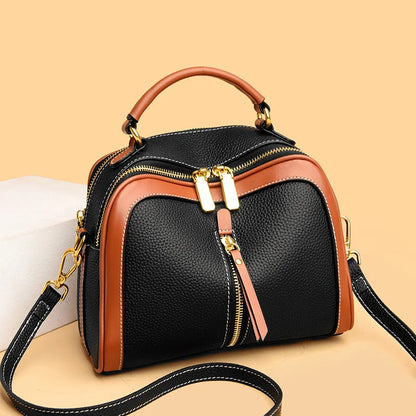Women's Genuine Leather Bag High Quality Soft Cowhide Shoulder Bags Fashion Tassel Female Messenger Bags 2022 Handbags for Women