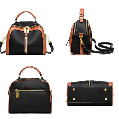 Women's Genuine Leather Bag High Quality Soft Cowhide Shoulder Bags Fashion Tassel Female Messenger Bags 2022 Handbags for Women
