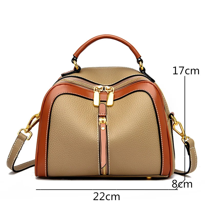 Women's Genuine Leather Bag High Quality Soft Cowhide Shoulder Bags Fashion Tassel Female Messenger Bags 2022 Handbags for Women